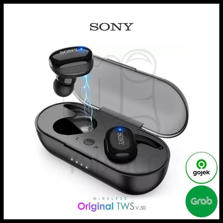 TWS V5 SONY EARPHONE HEADSET STEREO WIRELESS BLUETOOTH TOUCH CONTROL