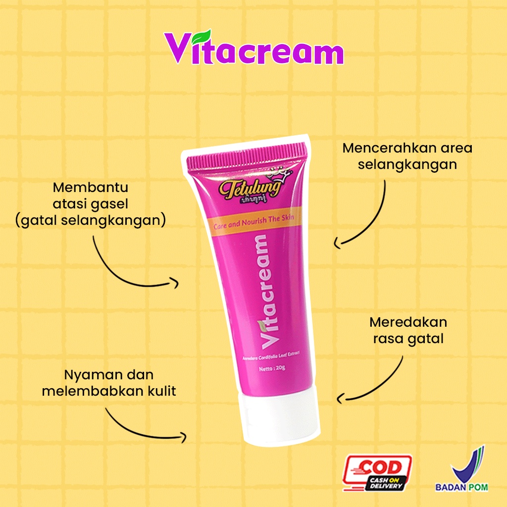 Salep Gatal Selangkangan dan Kemaluan - Vitacream 20g