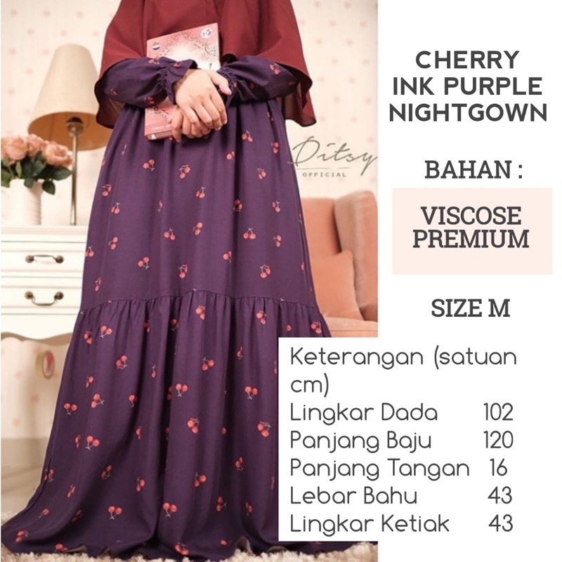 Ditsy Cherry Ink Purple booked by Kak Nuryati