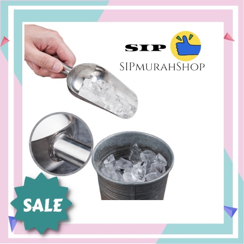 Sekop Mini Stainless Gula, Tepung, Terigu, Es / Centong / Sendok Gula Tepung Terigu Es Batu Stainless Steel / Serokan Es Batu Stainless Sendok Kopi Ice Scoop