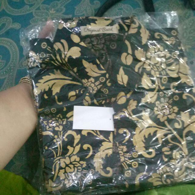 Couple Gamis Busui Batik Full Prada Gold