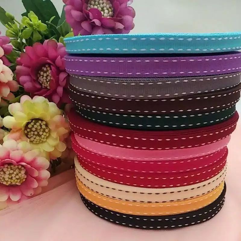 TALI TAS/ per meter/TALI WEBING/WEBING BISBAN/pita grosgrain motif/pita gg