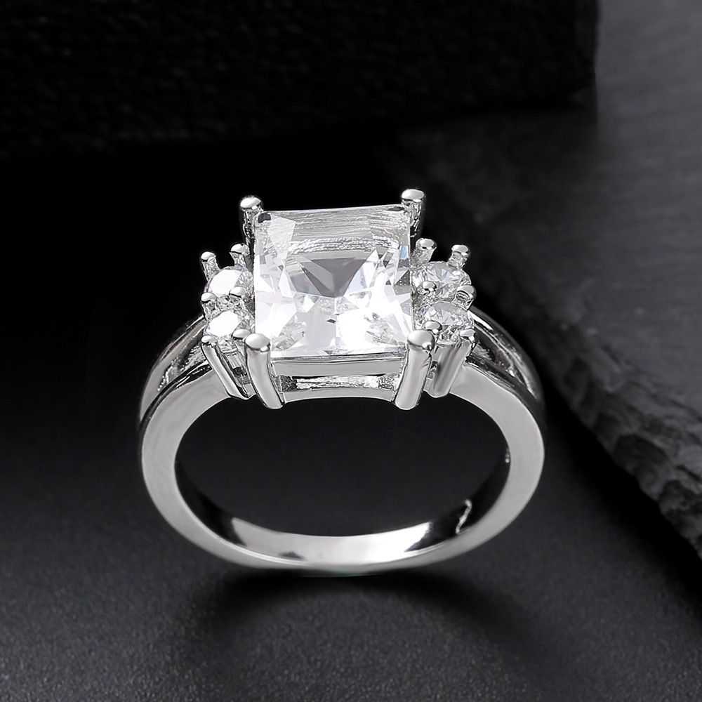 Cincin Batu Permata Multi-Warna Perak 925 Wanita