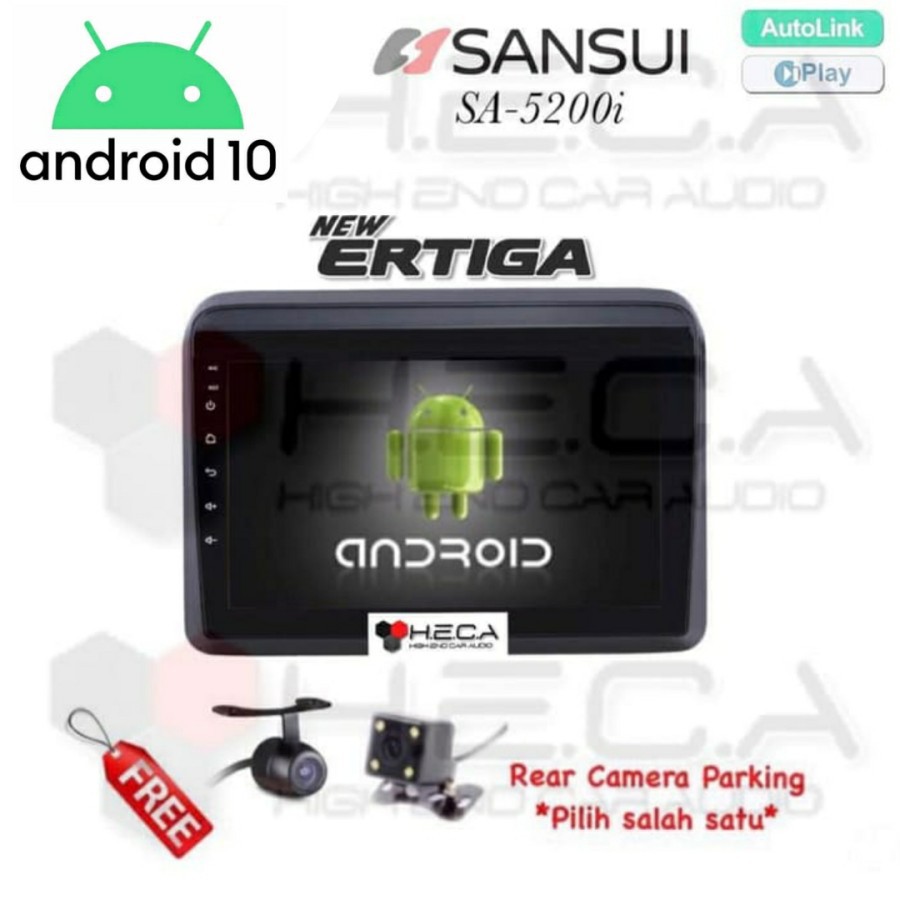 SANSUI SA-5200i OEM All New Ertiga 2018 Android 9" Double Din + Cam