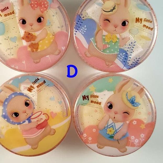 7.7 Promo >> Tempat Bedak Tabur Mini Cartoon Loose Powder Case Wadah Travel ♠