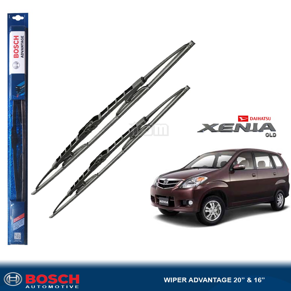 Bosch Advantage / Karet Wiper Mobil Daihatsu Xenia Lama  20&quot; dan 16&quot; (Sepasang) / Wiper Mobil / DSM