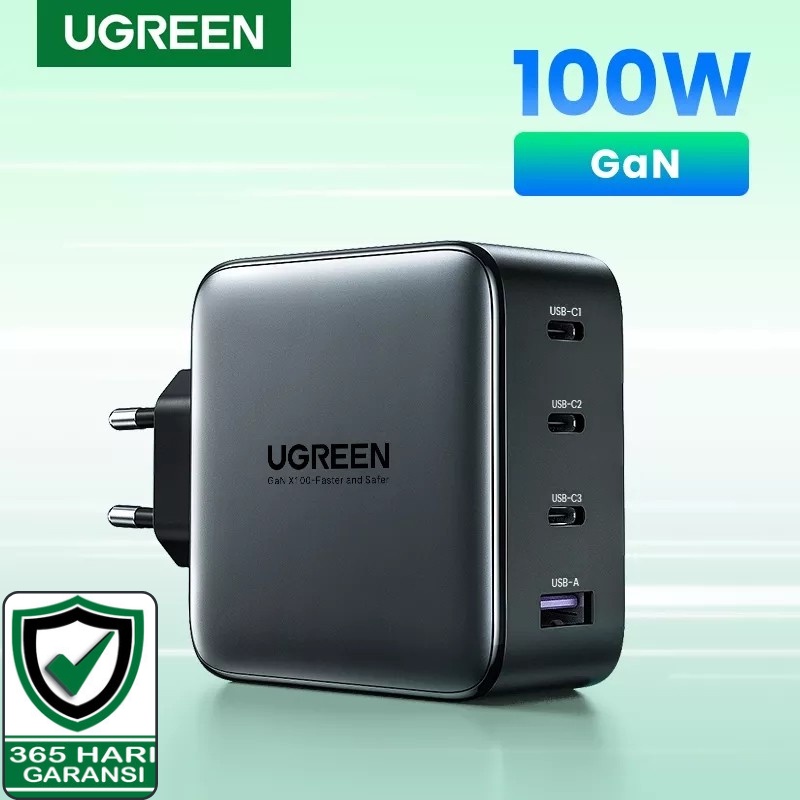 UGREEN Gan 100W Charger 4 Port Triple USB C &amp; 1 USB A Speedy Charging