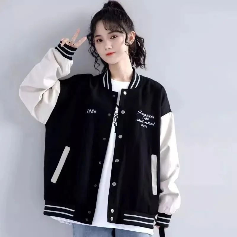 SUNNEXS 1986 Jaket Baseball Wanita Oversize | Varisty Jaket Baseball Wanita Korean Style | Jaket Korean Style Baseball