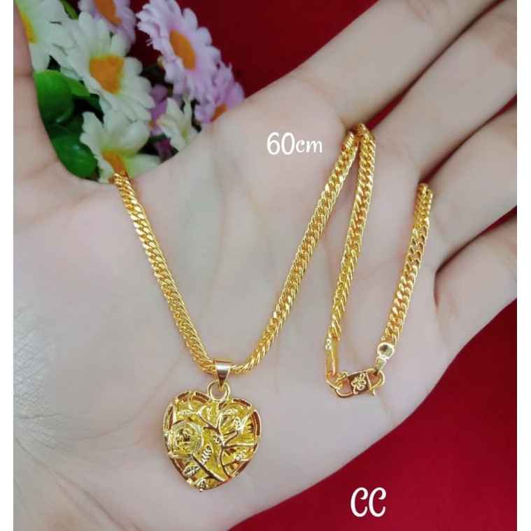 kalung rantai warna 24k kalung emas muda kalung wanita