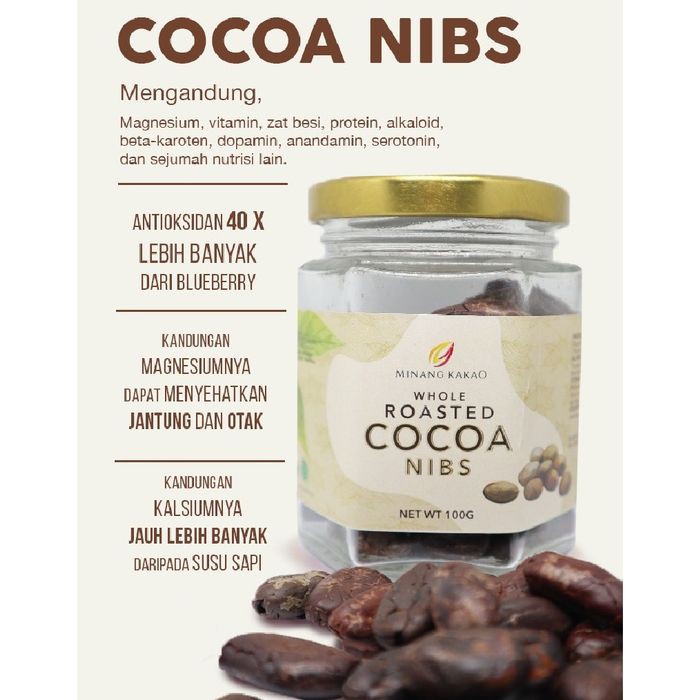 

Organic Whole Roasted Cocoa Nibs - Super Food 100gr