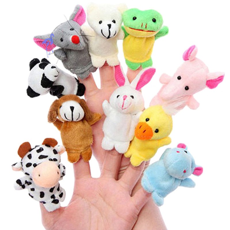 Jual GY 10 Pcs/Set Baby Plush Toy Finger Puppets Props Animal Doll Hand Puppet Kids Toys Children Gift @id | Shopee Indonesia