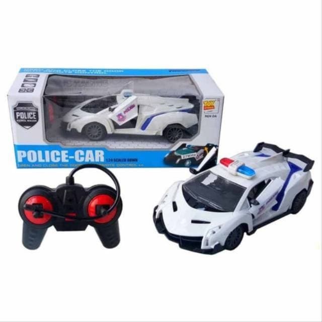 MWN.TOYS RC Mobil Remote Polisi Indonesia Biru Putih