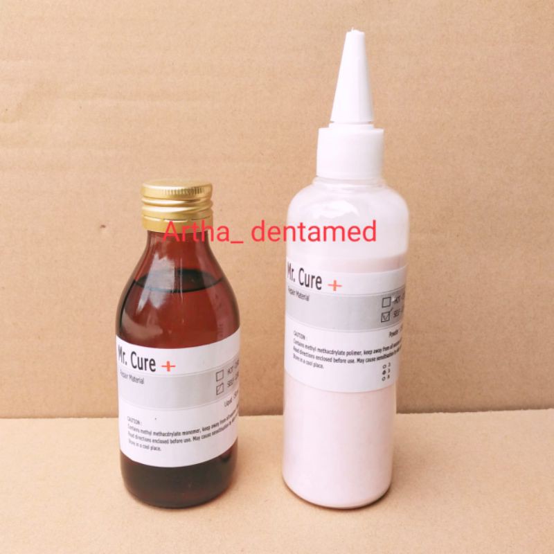 MR .CURE POWDER DAN MR . CURE LIQUID SELF CURING DENTAL