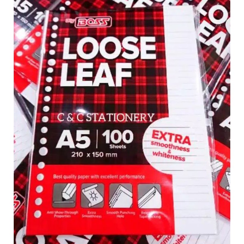 

isi loose leaf A5 kecil ukuran 210x150