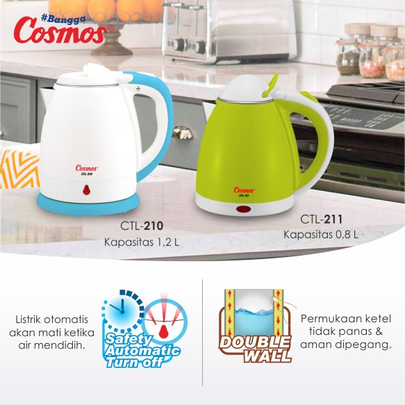 Cosmos Ketel Listrik CTL-211 -0.8 L