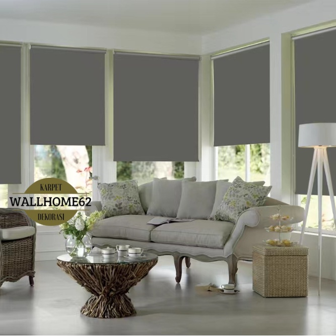 Roller Blind Black Out Tirai Gulung Import Sale