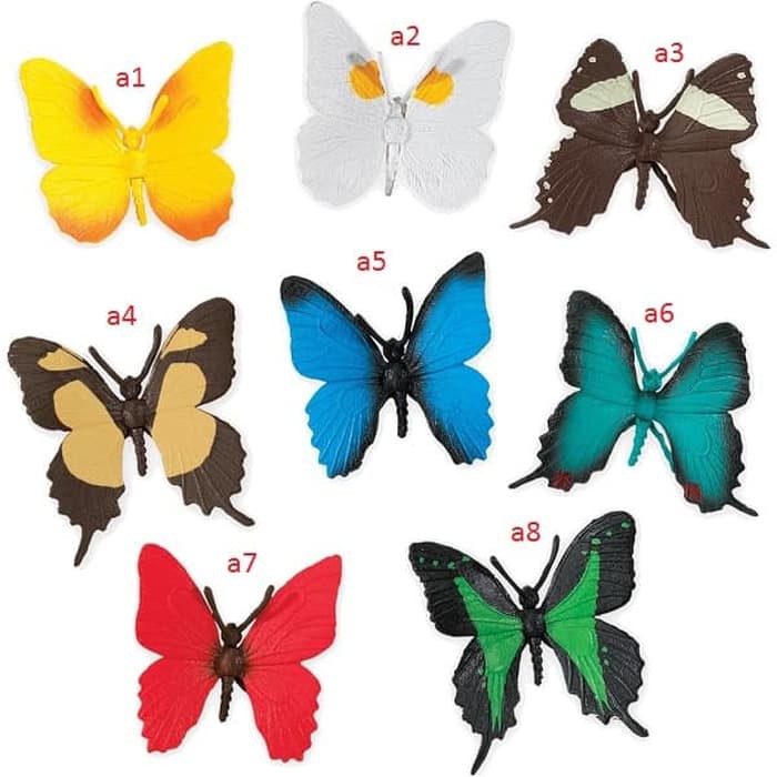 Miniatur Kupu Kupu Butterfly Hewan Reptil Iguana Kadal Bunglon Cicak