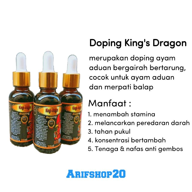 Doping/ayam aduan/burung merpati balap