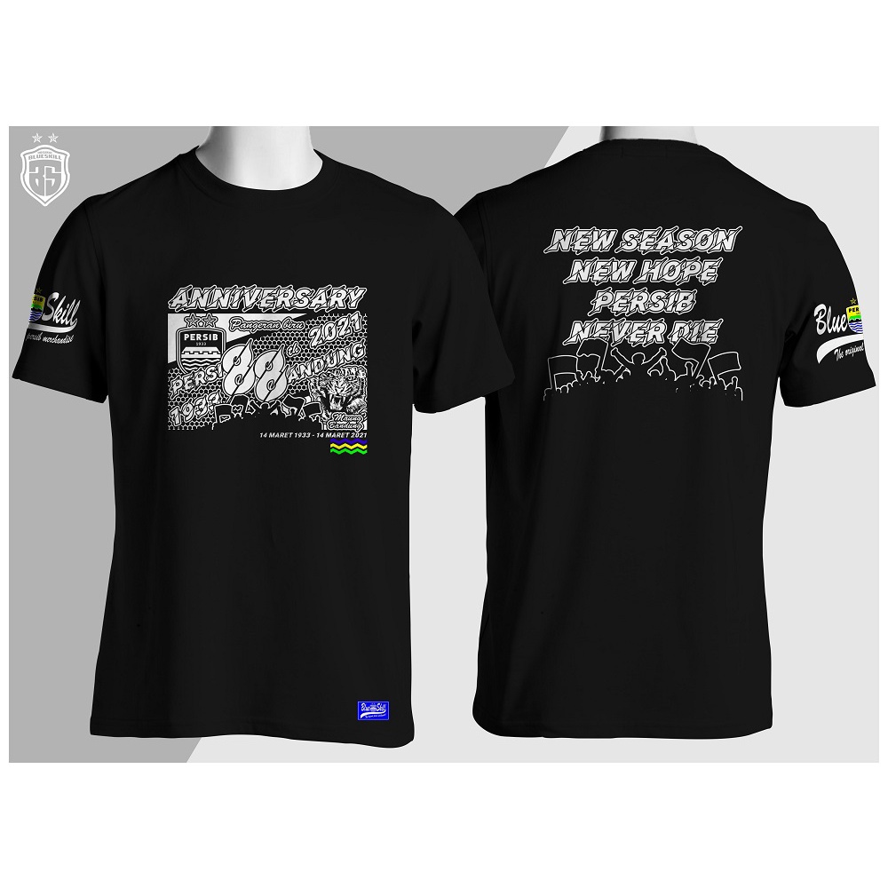 Kaos persib bandung / kaos persib anniv88 / kaos persib untuk pria dan wanita / kaos originalblueskill