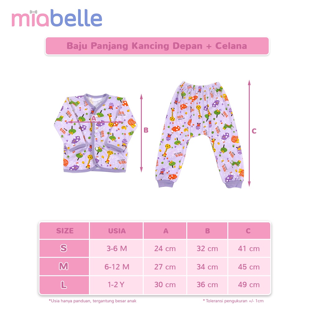 Miabelle Set Baju Panjang Kancing Depan + Celana FP08