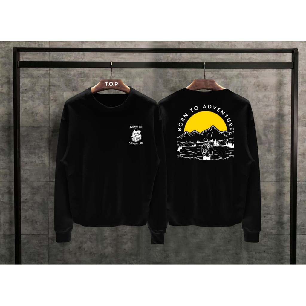 KAOS DISTRO LENGAN PANJANG / Tshirt Born Adventure / Kaos Lengan panjang Pria / Baju Kaos Murah / Ka