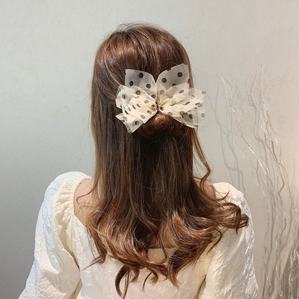 ikat rambut pita bow knot lazy ball head hair stick (3g4) jje065