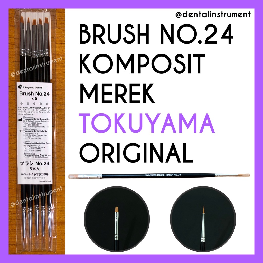 Kuas Tokuyama Brush Komposit Nomor / No. 24 Original