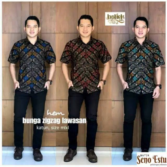 HEM BATIK PRIA MURAH BEST SELER M L XL XXL BAJU COWOK