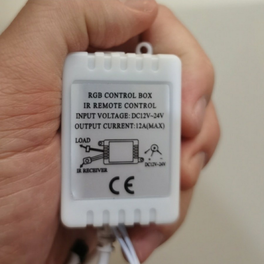 Remote + Controller RGB 12V/24v untuk Flexible 5050 atau 2835 RGB 4 kabel
