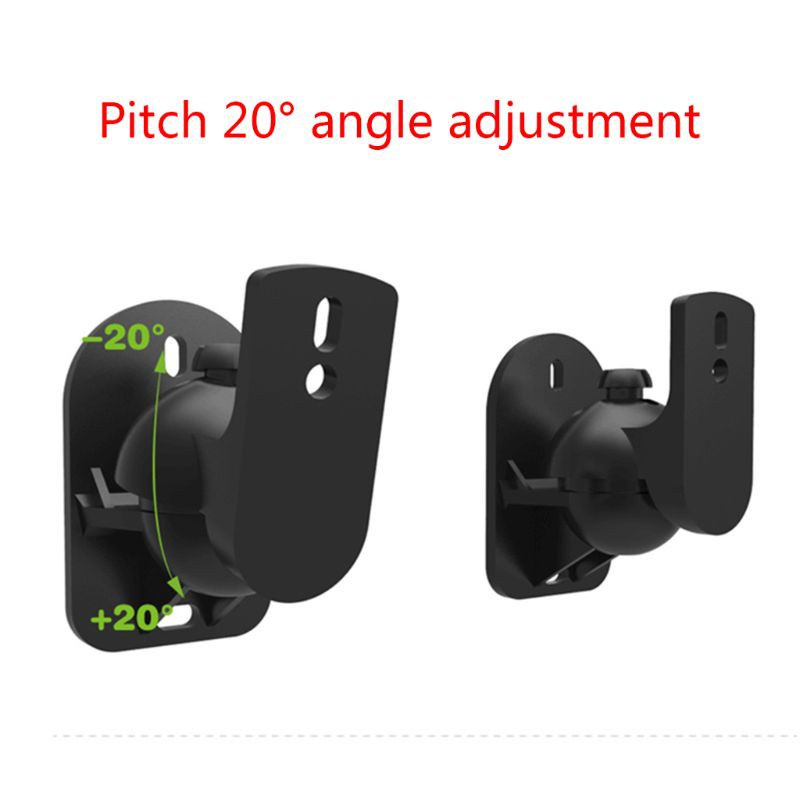 btsg 1Set Universal Satellite Speaker Wall Mount Bracket Ceiling Stand Clamp with Adjustable Swivel and Tilt Angle Rotation for Sony Speakers