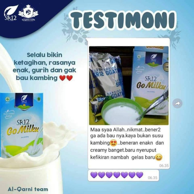 GOMILKU SR12 600GR | GO MILKU SR12 600GR SUSU ETAWA HALAL BPOM MENINGKATKAN KESEHATAN IMUN TUBUH