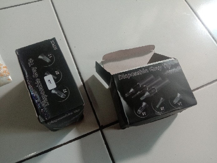 50 Pcs / Kotak Tip Tato Sekali Pakai Warna Abu-abu Transparan