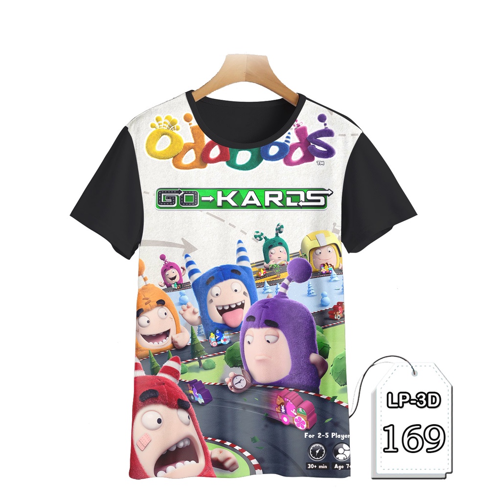 KAOS Oddbods Printing 3D Baju Anak Oddbods Kartun TV Animasi #LP3D-169