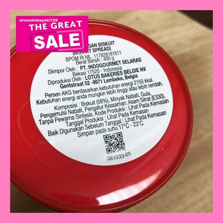 

Al04Nind Lotus Biscoff Biscuit Spread / Selai Jam 400Gram Indvvl03