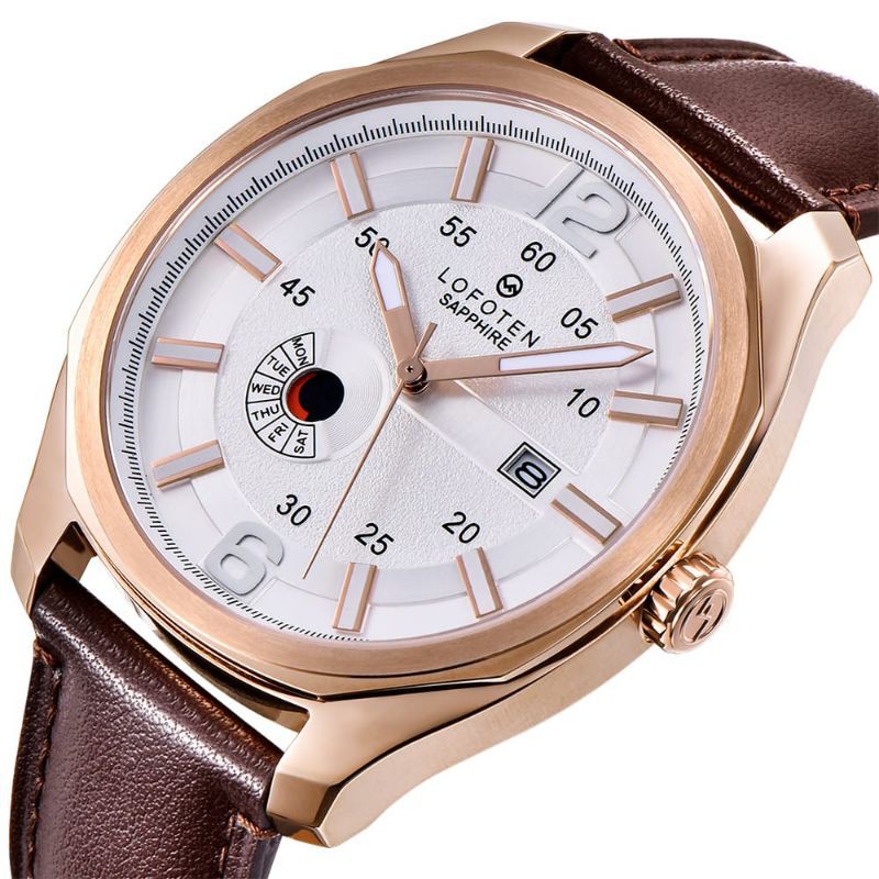 ( Best Seller ) Jam Tangan Pria Lofoten F-6508M Tanggal hari Aktif Kaca Sapphire Original