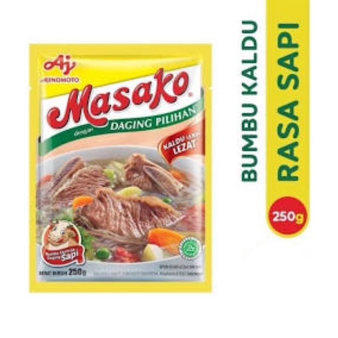 

Masako Sapi Bumbu Masak Kaldu Instan Penyedap Rasa Ukuran Kemasan 250 Gram Premium Promo