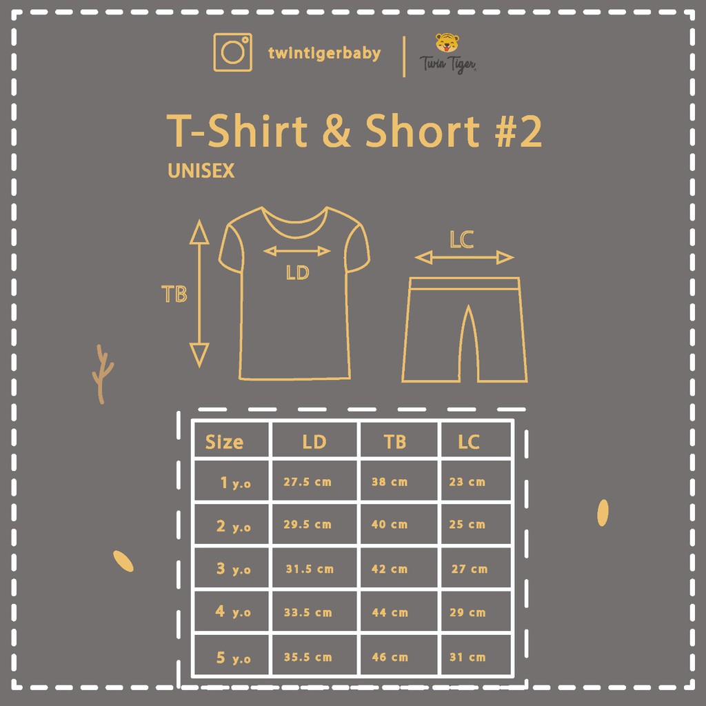 TWIN TIGER SETELAN KAOS ANAK TSHIRT RETRO SET BAJU ANAK