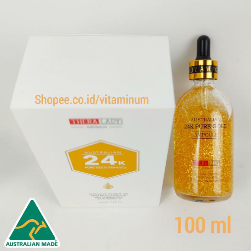 Serum Emas Thera Lady Australian Theralady 24K Pure Gold Ampoule 100 ml. AMAZING GLOWING SKIN