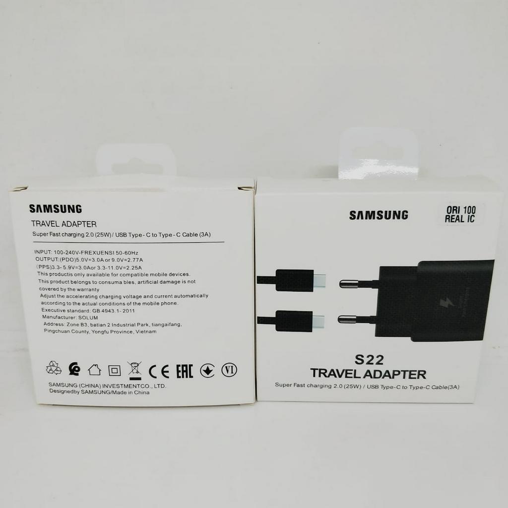 Charger Samsung Fast Charging 25W TYPE C Note 8 S8 S9 S10 S10+ ORI COPOTAN SAMSUNG S22