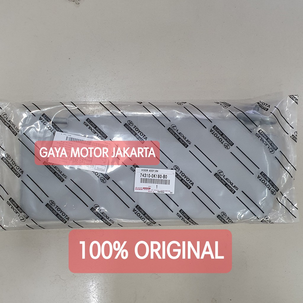 Sun Visor- Tahanan Cahaya Toyota Innova 74310-0K180-B0 Kanan Abu