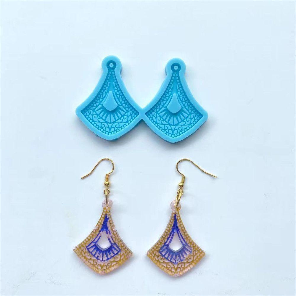 Solighter Anting Cetakan Ear Studs Gantungan Kunci Perhiasan Casting Mold