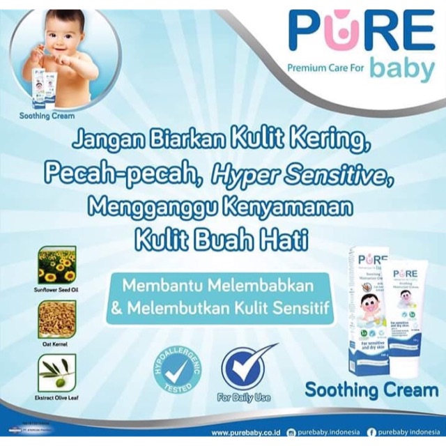 Pure Baby soothing cream