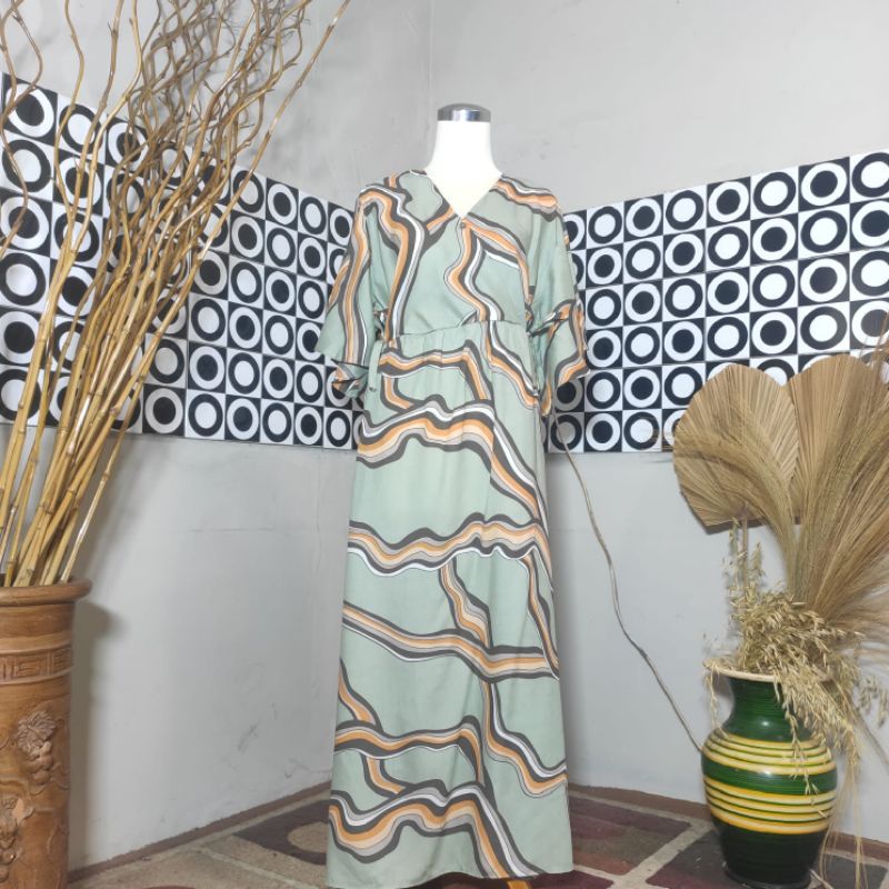 BESTSELLER DASTER KIMONO LENGAN LONCENG RAYON PREMIUM LD 120 PB 125 BUSUI FRIENDLY-Motif 28