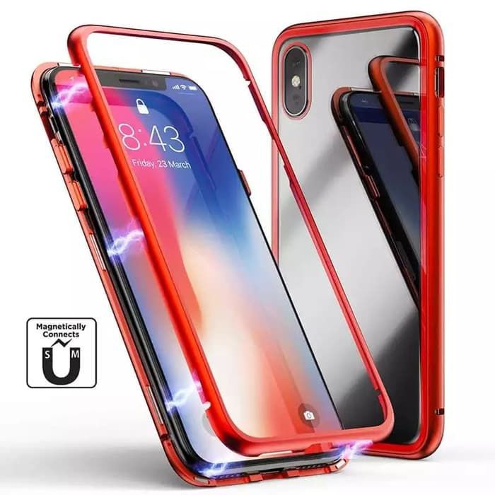 Case Magnetic Premium 2 in 1 Glass Transparant Xiaomi Redmi 8A/8A Pro