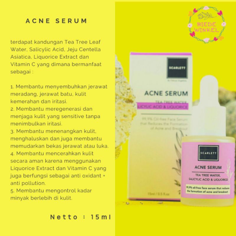 SERUM ACNE SCARLET ORIGINAL 100% ,SERUM BRIGHTENING SCARLET 100% ORIGINAL, SHOWER SCRUBE SCARLET BY 
