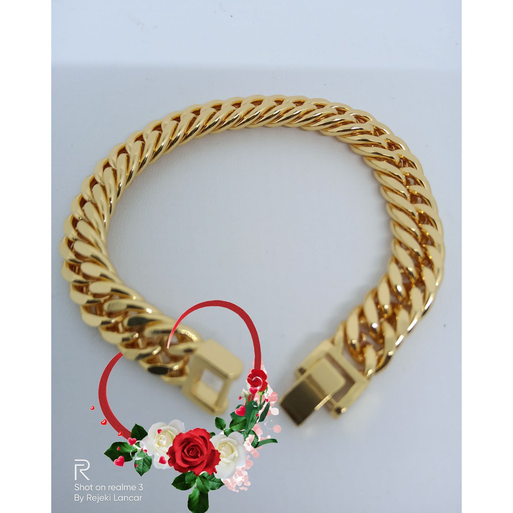 GELANG RANTAI LAPIS MAS 24k