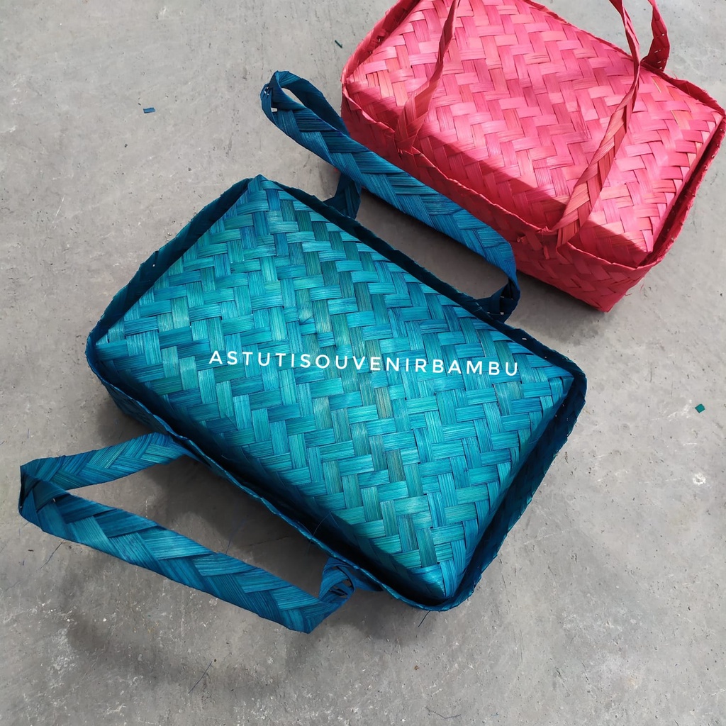 BESEK JINJING UKURAN 20X30X8CM WARNA/keranjang bambu/pipiti murah