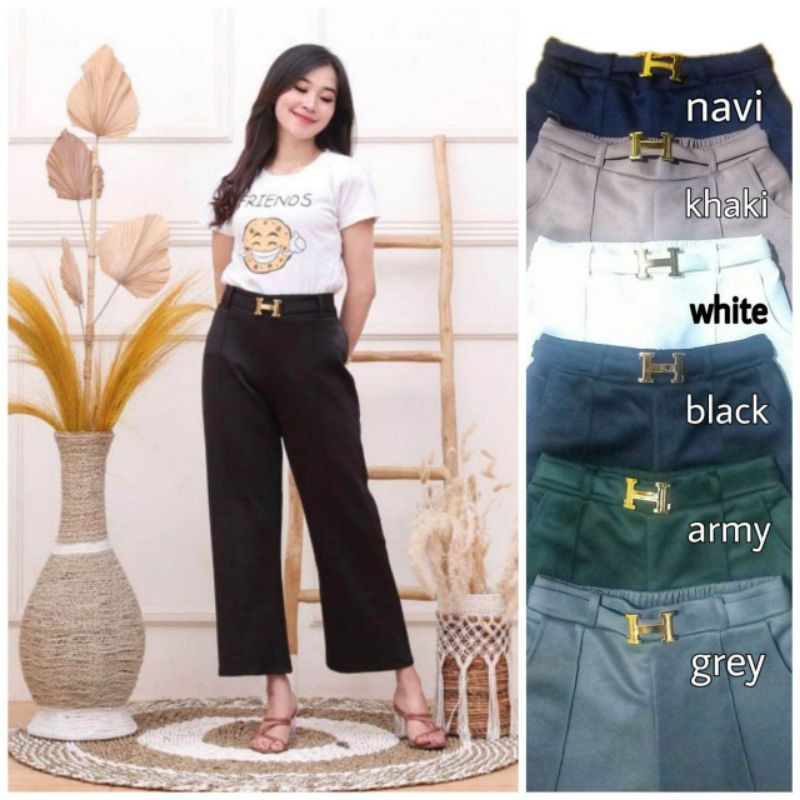 Celana Kulot Scuba Import Premium