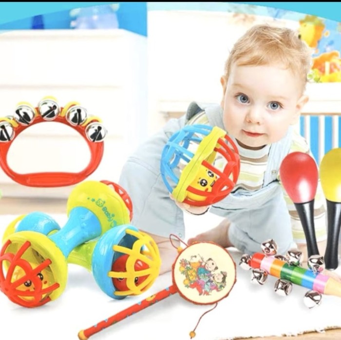 TokoPapin Mainan Bayi Kerincingan Rattle Teether Stick Gigitan Anak Bayi BPA Free