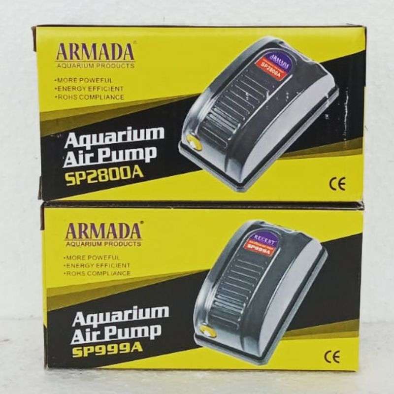 Paket lengkap aerator ARMADA SP 2800 A ARMADA SP 999 A  airpump air pump lubang 1 mesin gelembung udara aquarium aquascape kolam komplit lengkap full set fullset